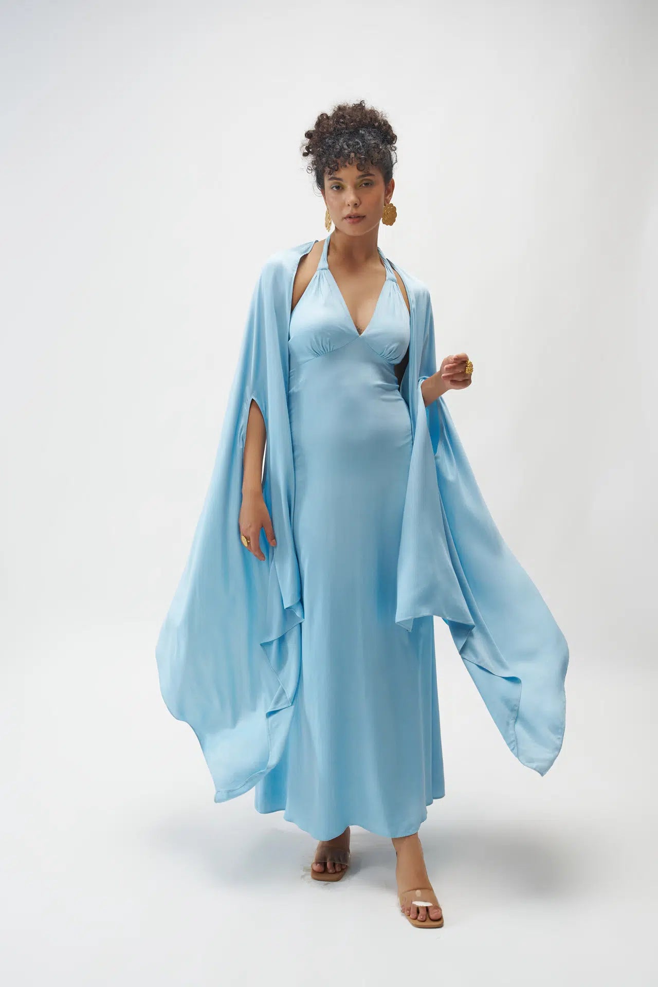 audrey satin maxi dress Jluxlabel Women's Audrey Maxi Dress