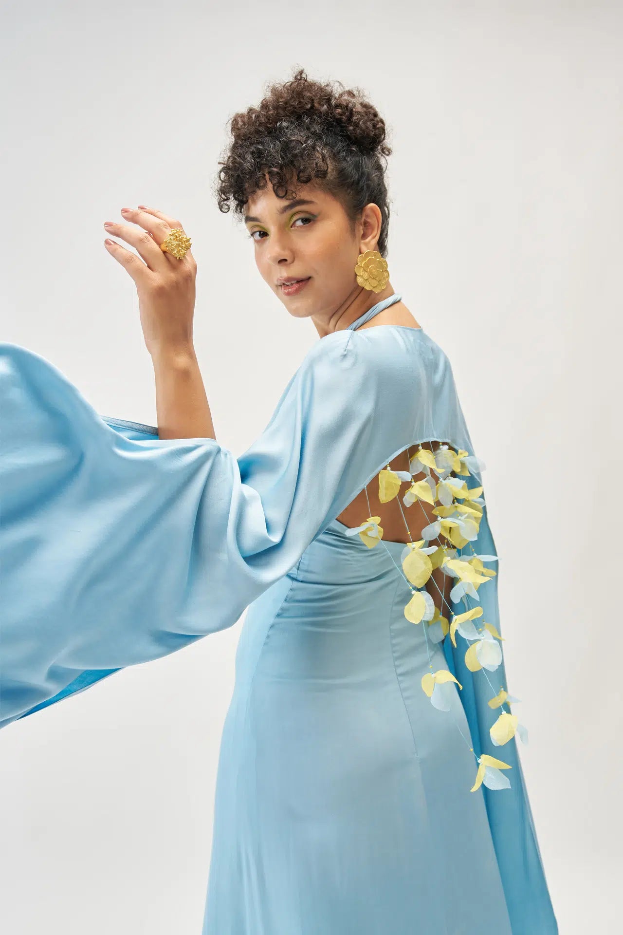 AUDREY SATIN MAXI DRESS (without cover-up)