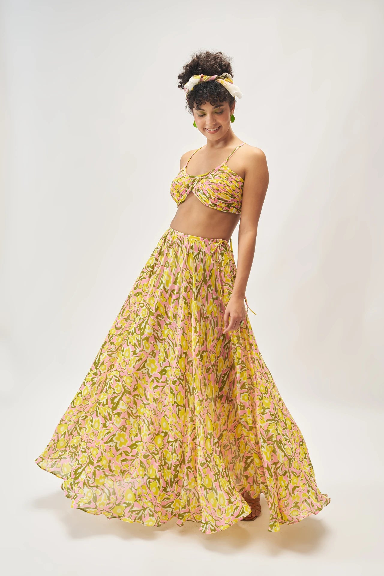 SASHA OVERLAP PLEATED TOP
