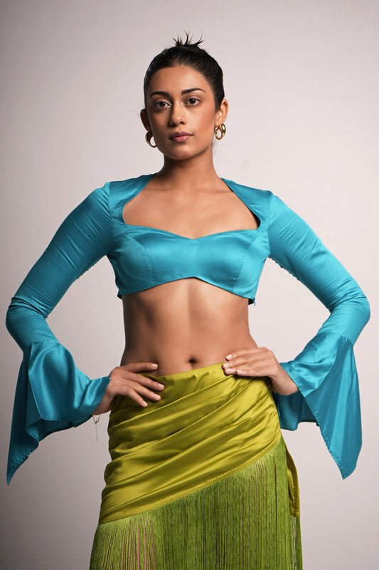 ELECTRIC BLUE CROP TOP