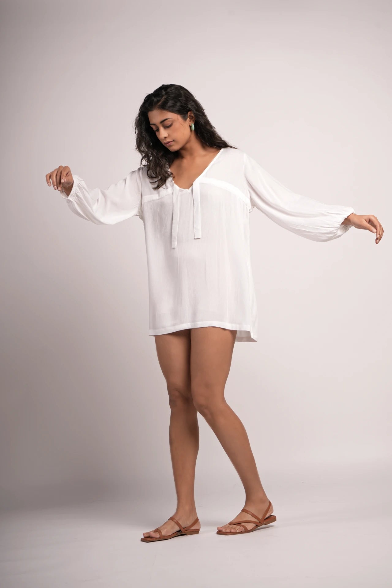 LINA WHITE TUNIC DRESS