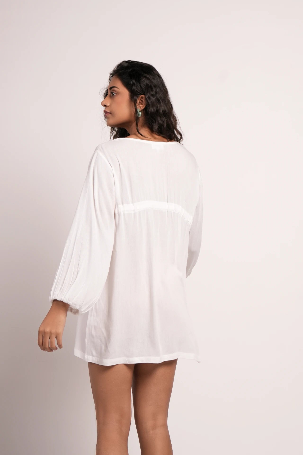 LINA WHITE TUNIC DRESS