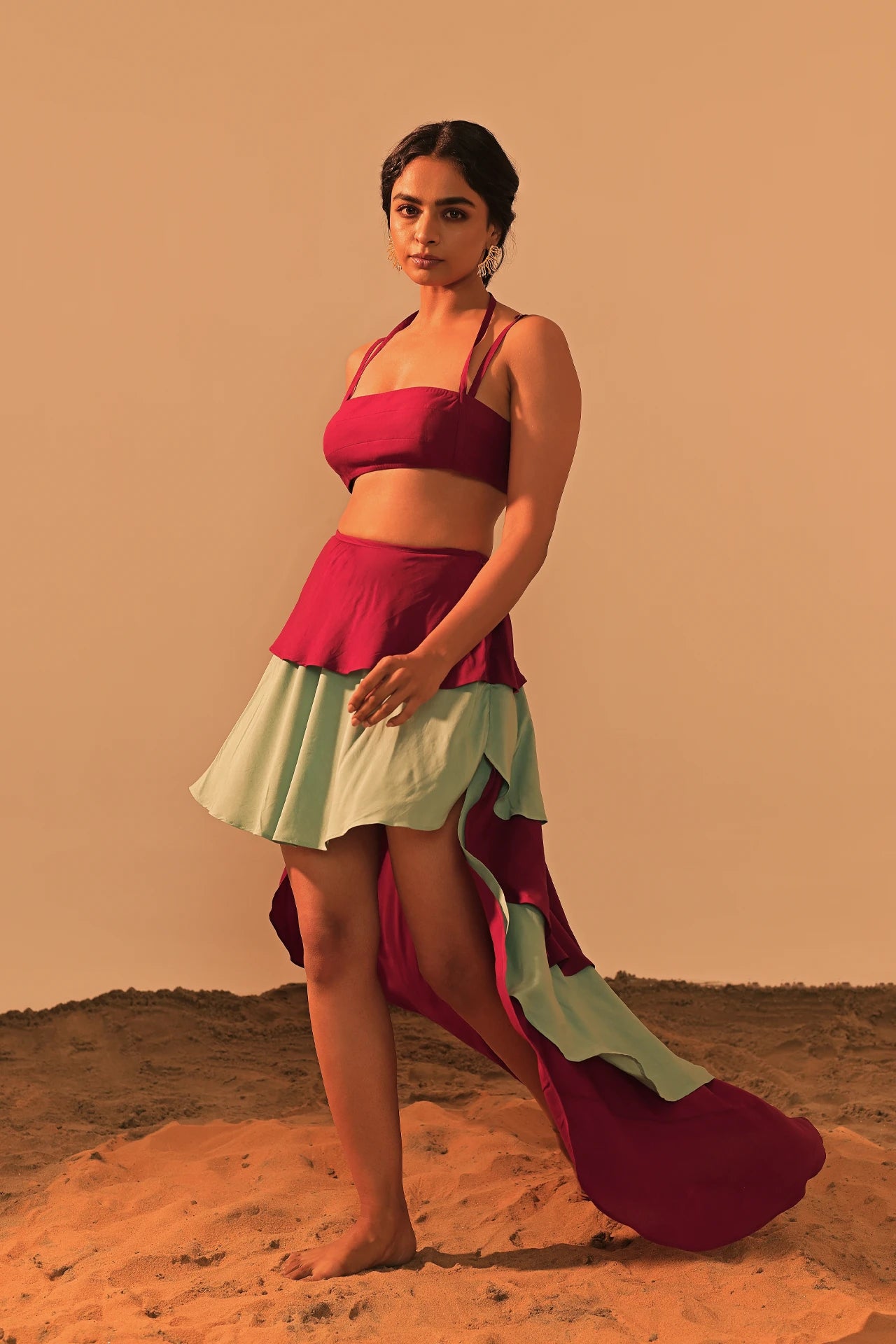 NADINE TIERED MAXI SKIRT