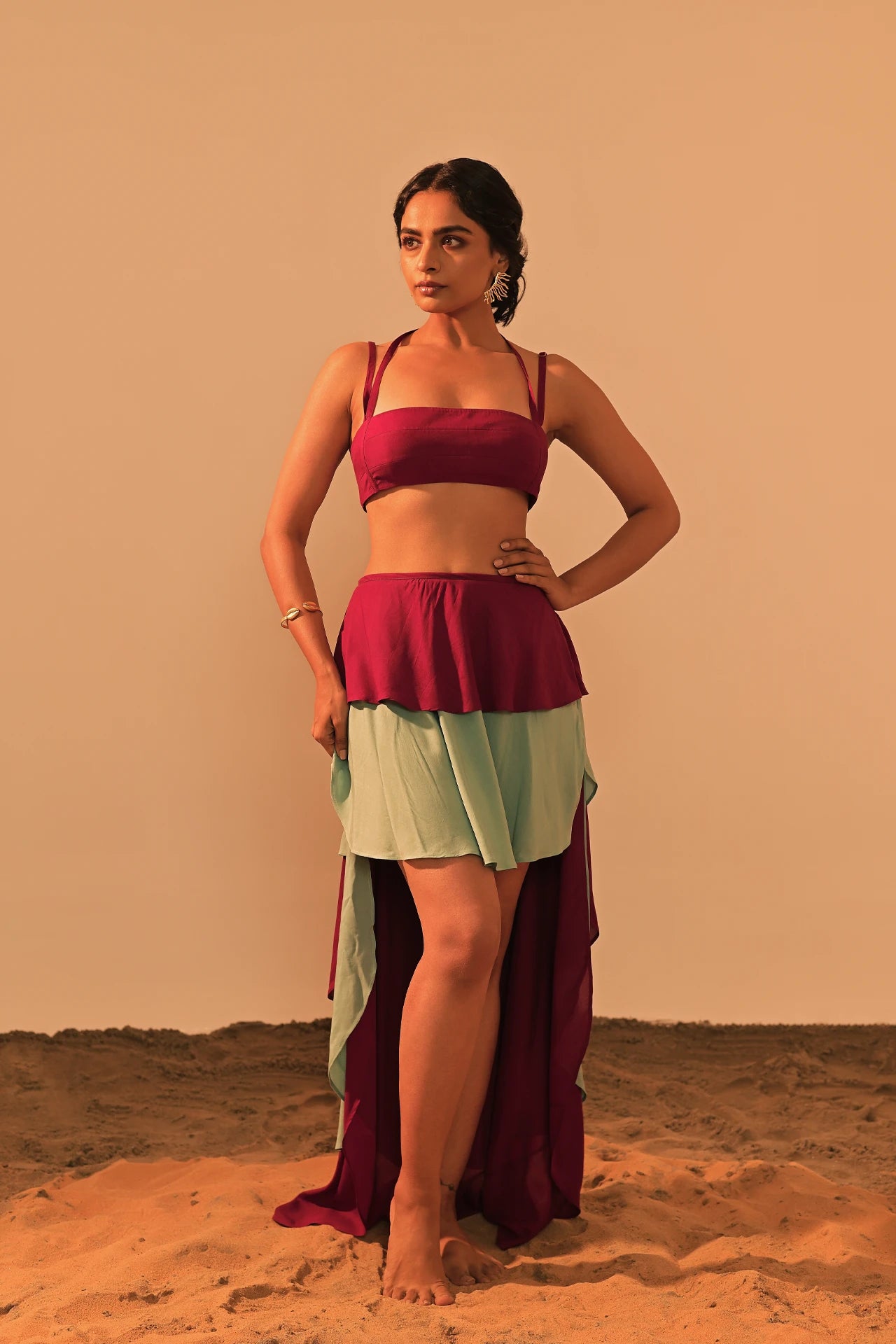 NADINE TIERED MAXI SKIRT