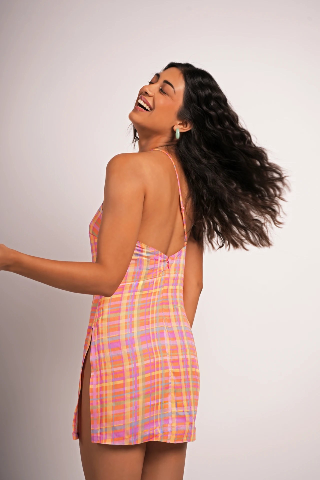 PLAID POP MINI DRESS