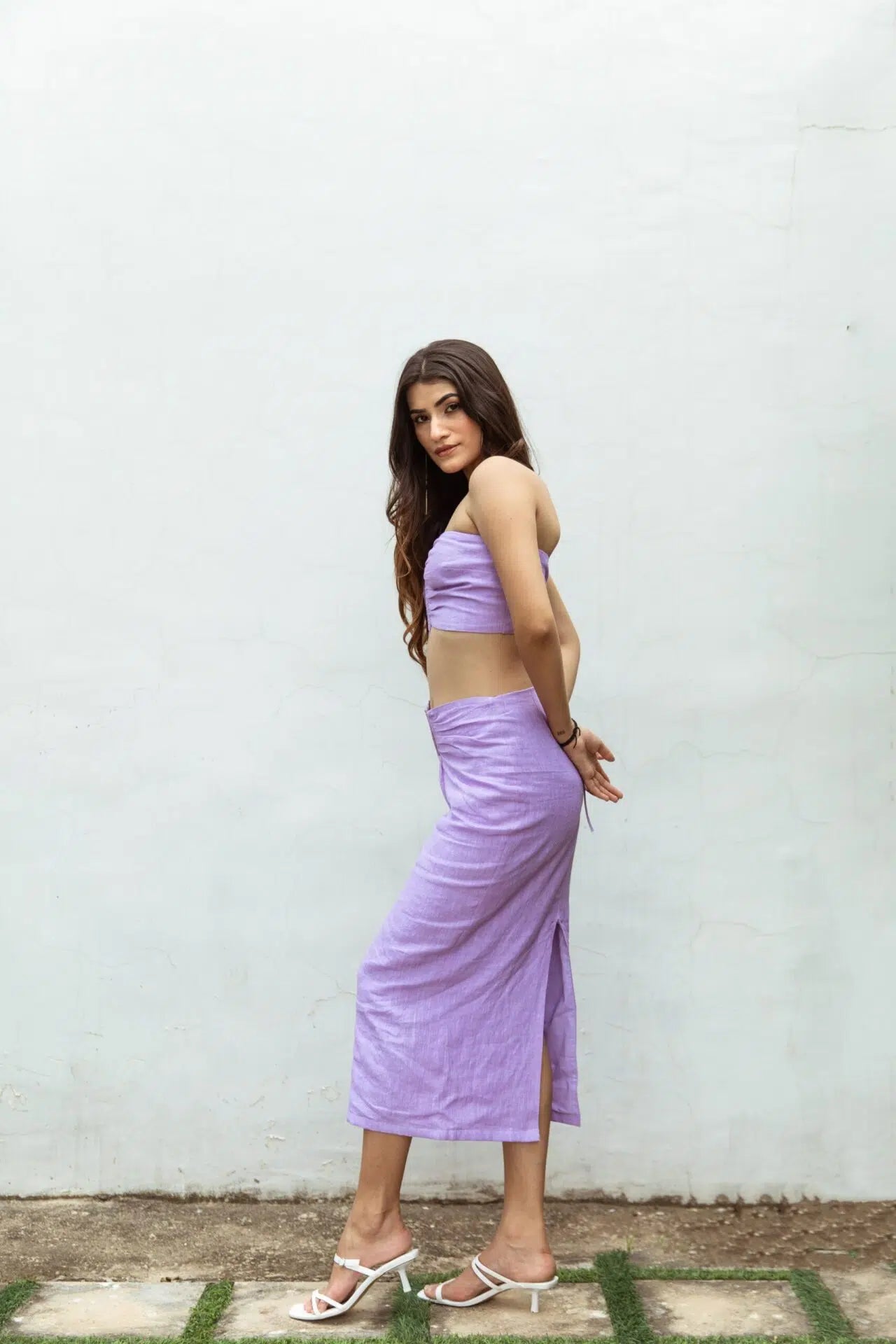 RUMI MIDI GATHERED SKIRT
