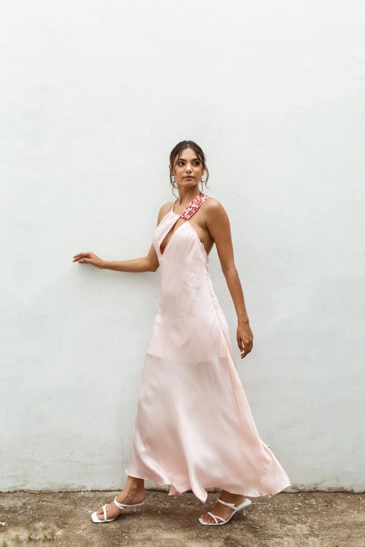 SILVIA MAXI SOLID-PRINT DRESS