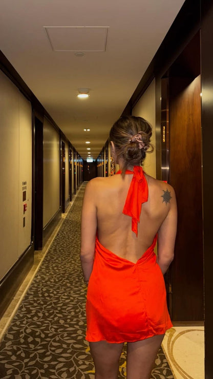 RIVIERA ORANGE MINI DRESS