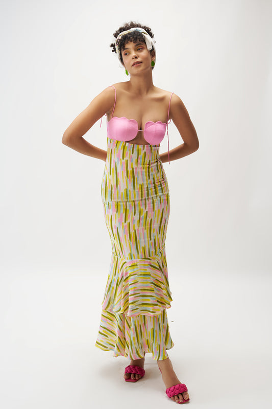 PALOMA PRINTED MAXI TIERED DRESS