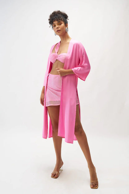 REG PINK SATIN SHRUG