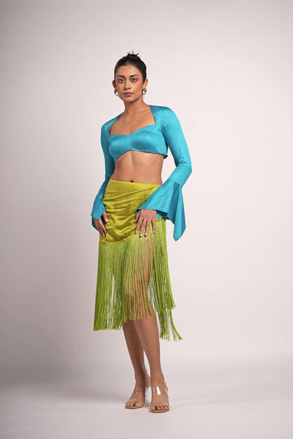 ELECTRIC BLUE CROP TOP