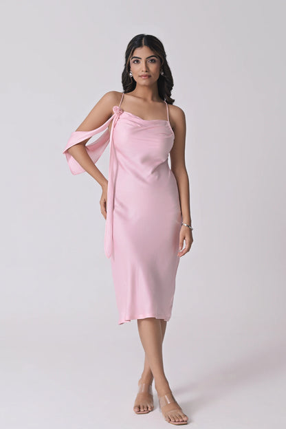 handcrafted rose midi dress Augusta Midi Linen Dress